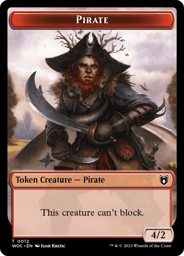 Magic: The Gathering - Pirate Token - Wilds of Eldraine Commander Tokens