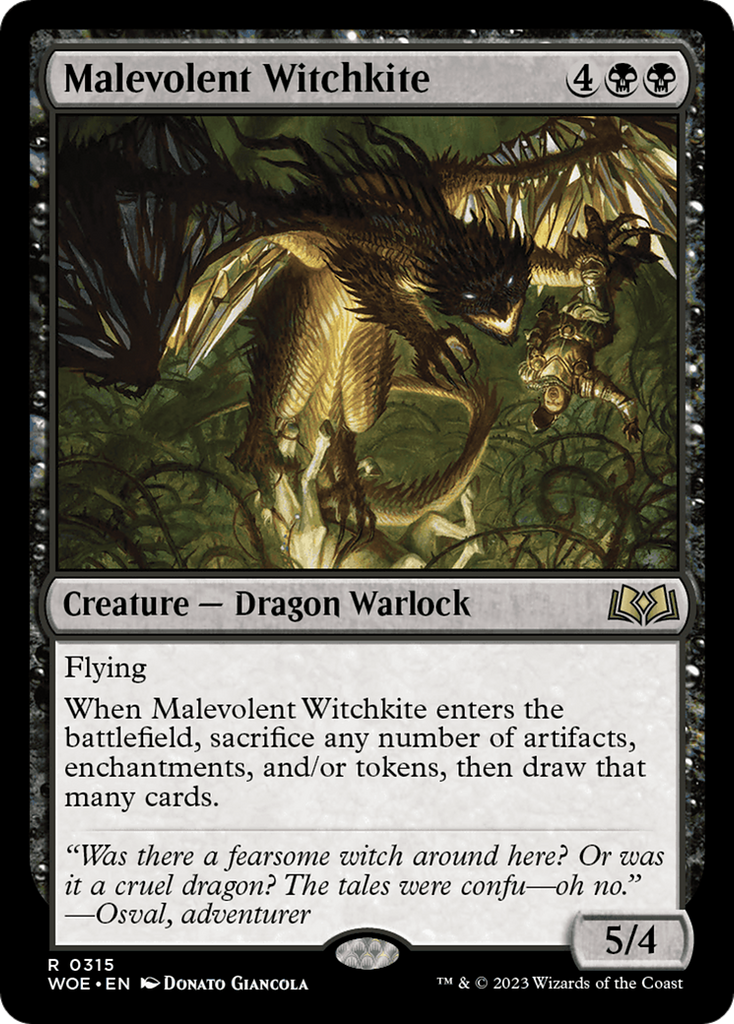 Magic: The Gathering - Malevolent Witchkite Foil - Wilds of Eldraine