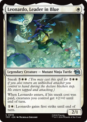 Magic: The Gathering - Leonardo, Leader in Blue - Teenage Mutant Ninja Turtles