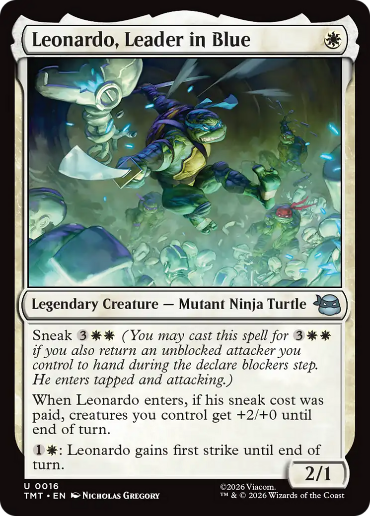 Magic: The Gathering - Leonardo, Leader in Blue Foil - Teenage Mutant Ninja Turtles