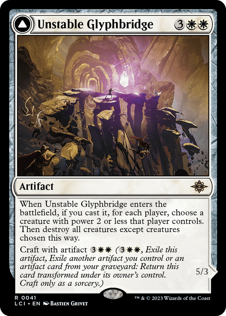 Magic: The Gathering - Unstable Glyphbridge // Sandswirl Wanderglyph - The Lost Caverns of Ixalan