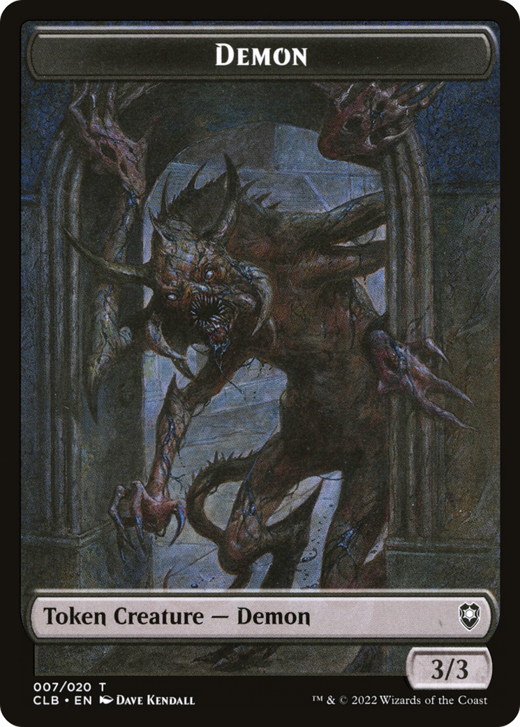 Magic: The Gathering - Demon Token - Battle for Baldur's Gate Tokens
