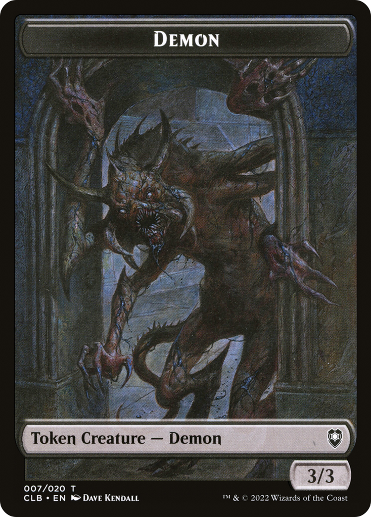 Magic: The Gathering - Demon Token - Battle for Baldur's Gate Tokens