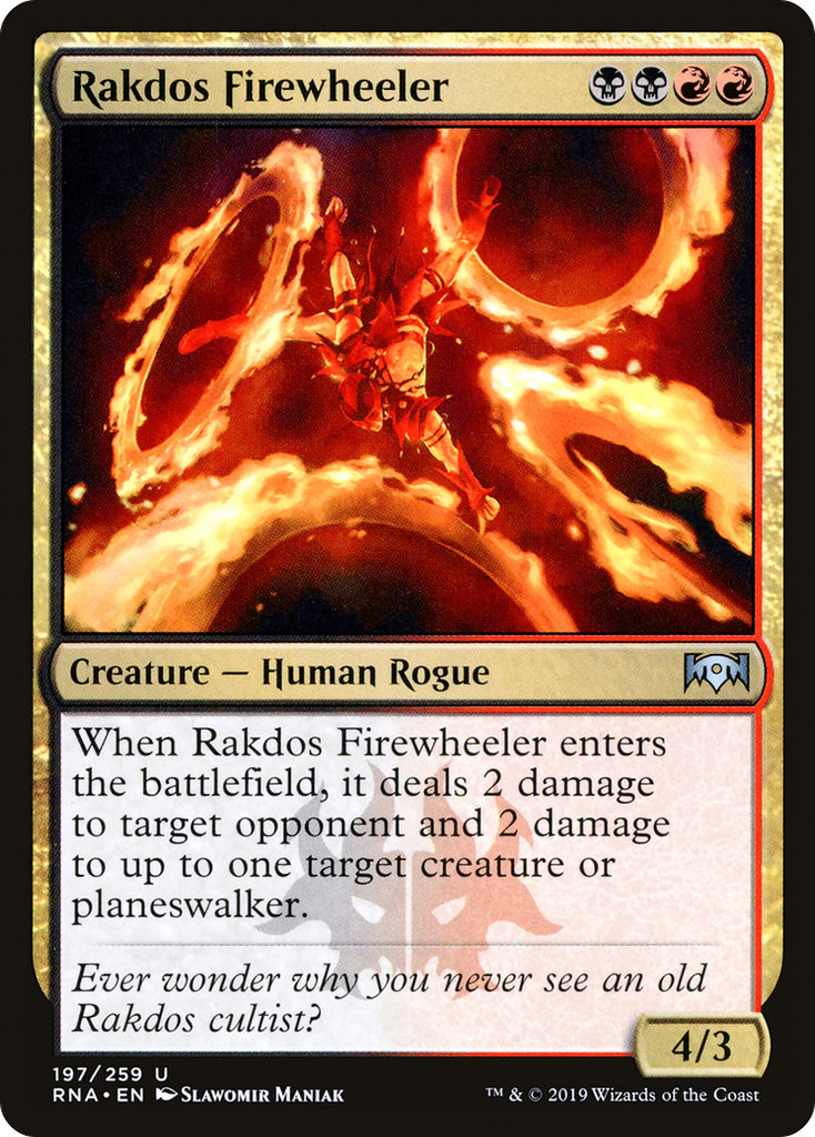 Magic: The Gathering - Rakdos Firewheeler Foil - Ravnica Allegiance