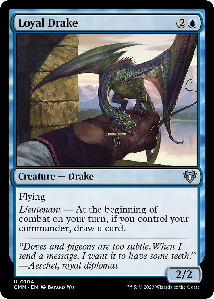 Magic: The Gathering - Loyal Drake Foil - Commander Masters