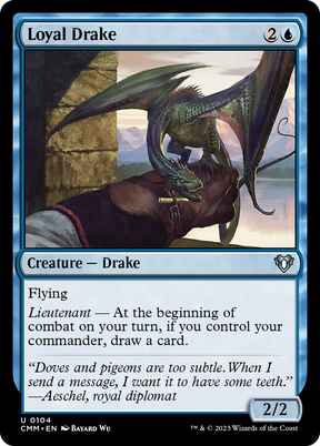 Magic: The Gathering - Loyal Drake Foil - Commander Masters