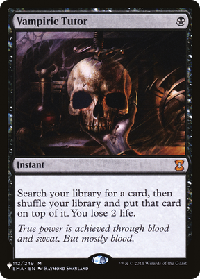 Magic: The Gathering - Vampiric Tutor - The List