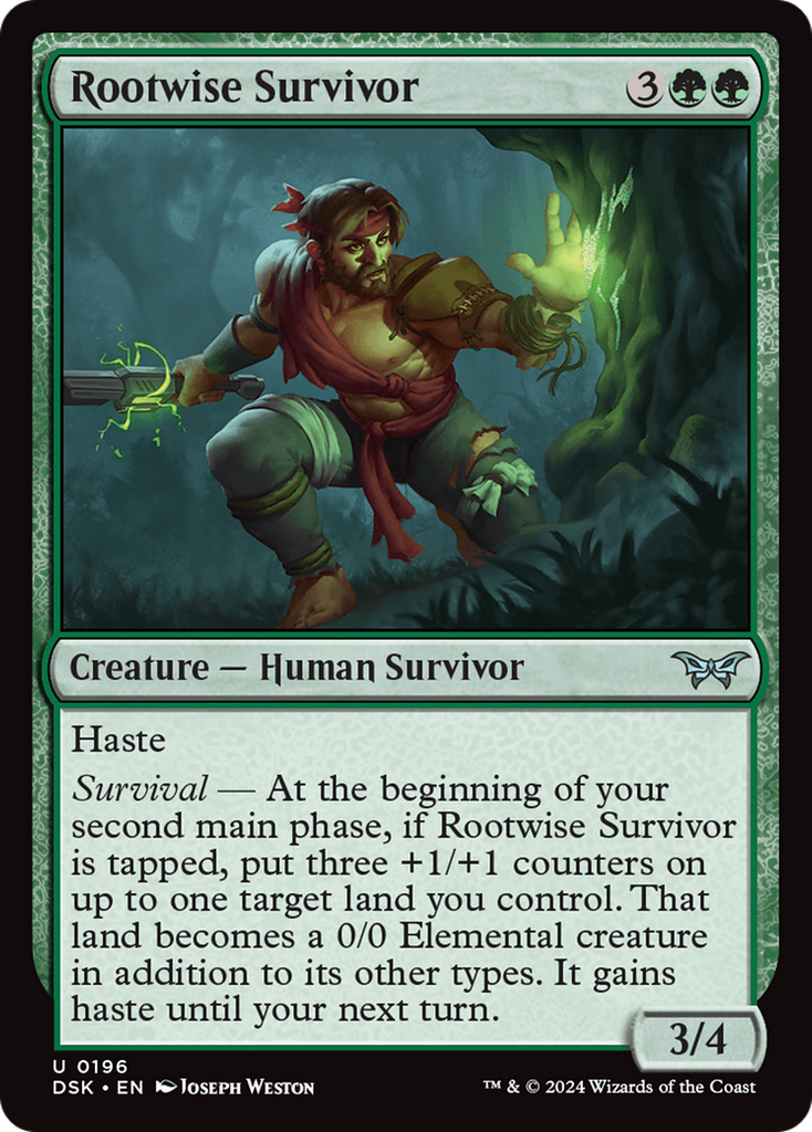 Magic: The Gathering - Rootwise Survivor Foil - Duskmourn: House of Horror