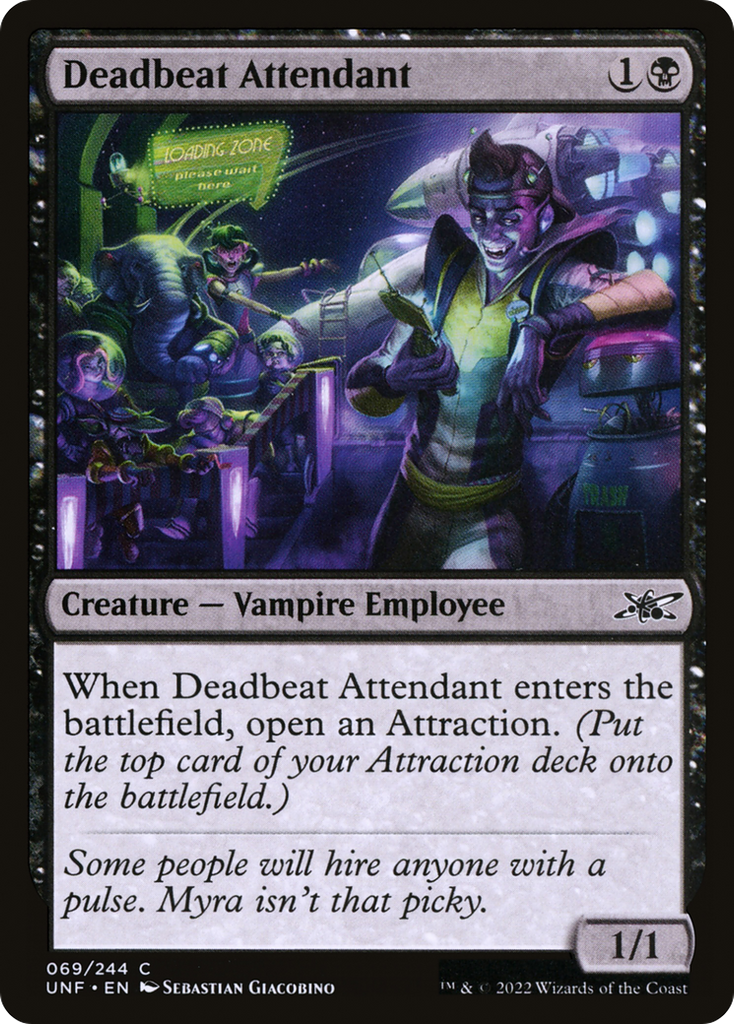 Magic: The Gathering - Deadbeat Attendant - Unfinity