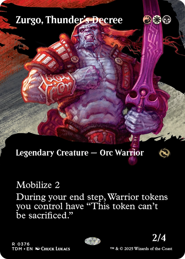 Magic: The Gathering - Zurgo, Thunder's Decree Foil - Tarkir: Dragonstorm