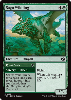 Magic: The Gathering - Sagu Wildling // Roost Seek Foil - Tarkir: Dragonstorm
