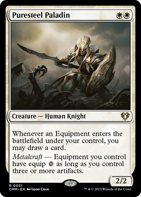 Magic: The Gathering - Puresteel Paladin Foil - Commander Masters