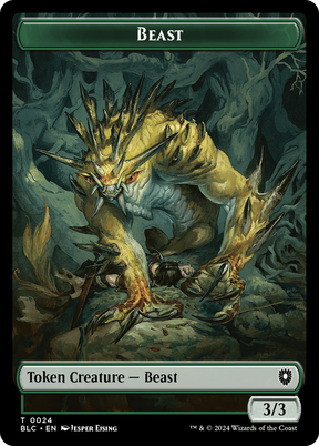 Magic: The Gathering - Beast Token - Bloomburrow Commander Tokens