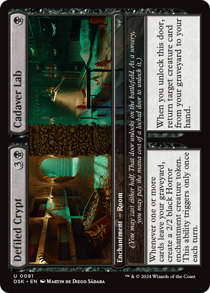 Magic: The Gathering - Defiled Crypt // Cadaver Lab Foil - Duskmourn: House of Horror