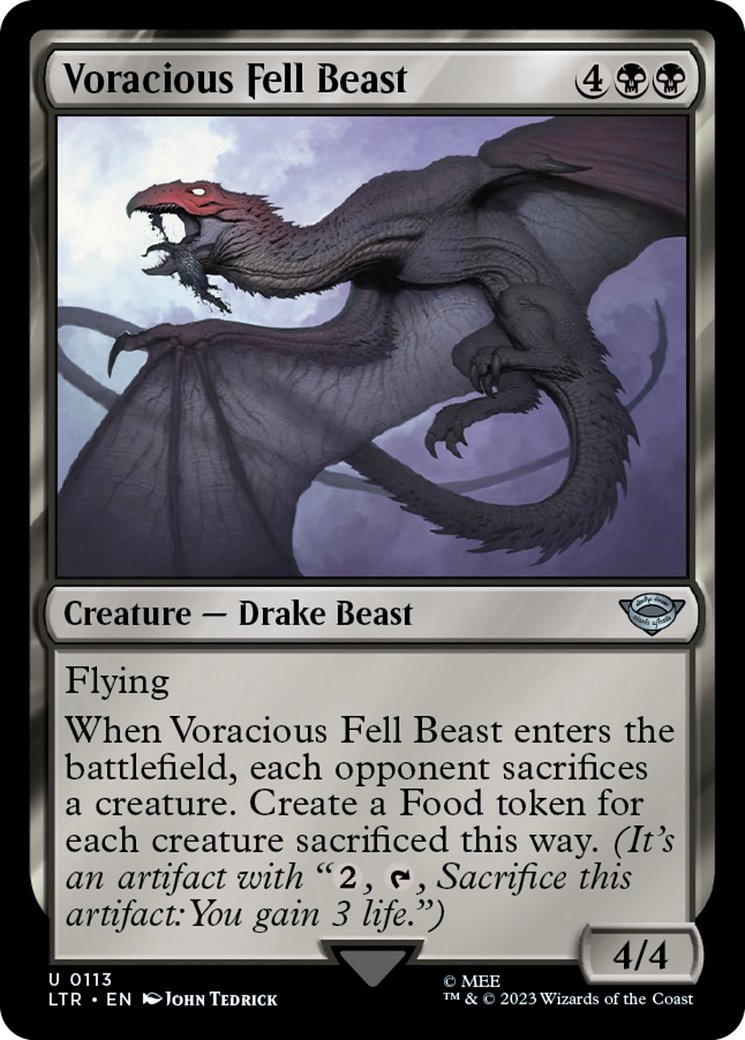 Magic: The Gathering - Voracious Fell Beast Foil - The Lord of the Rings: Tales of Middle-earth