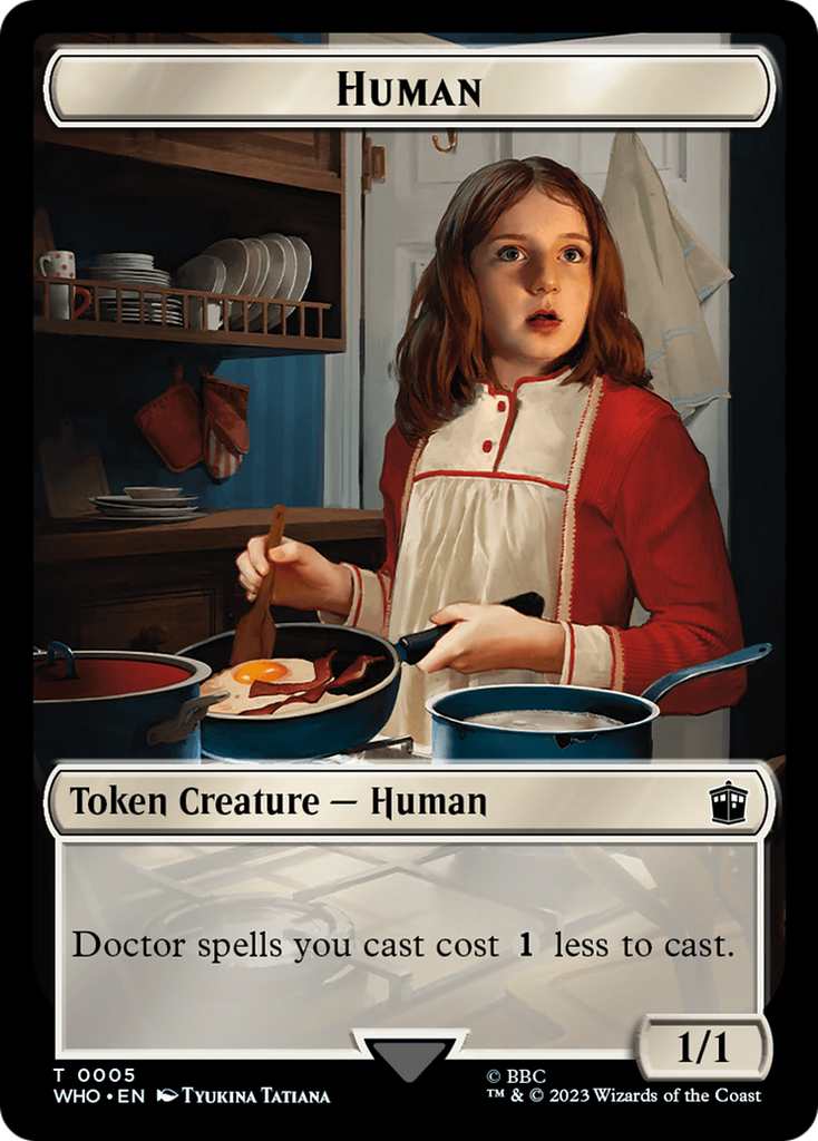 Magic: The Gathering - Human Token - Doctor Who Tokens