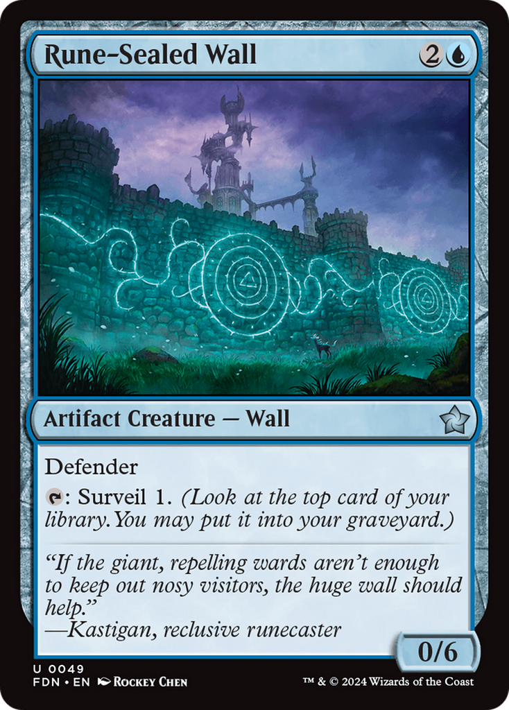 Magic: The Gathering - Rune-Sealed Wall - Foundations