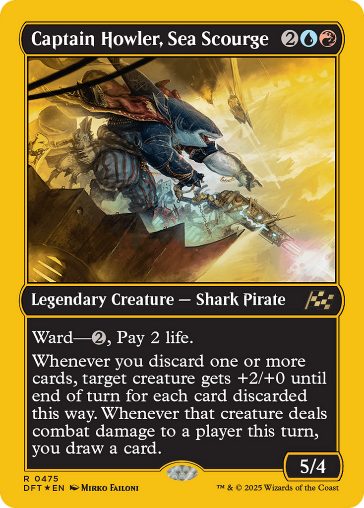 Magic: The Gathering - Captain Howler, Sea Scourge Foil - Aetherdrift