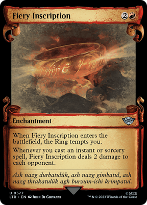 Magic: The Gathering - Fiery Inscription - The Lord of the Rings: Tales of Middle-earth