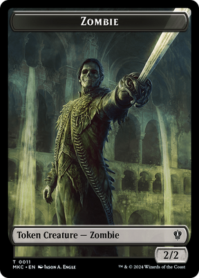 Magic: The Gathering - Zombie Token - Murders at Karlov Manor Commander Tokens