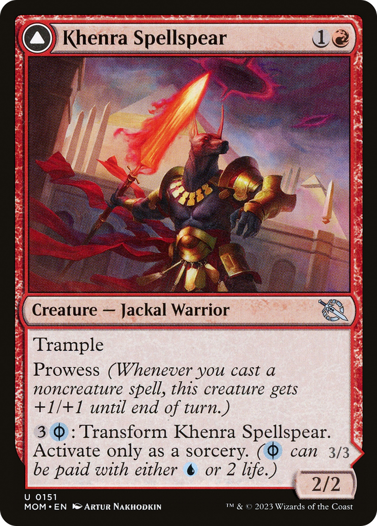 Magic: The Gathering - Khenra Spellspear // Gitaxian Spellstalker Foil - March of the Machine