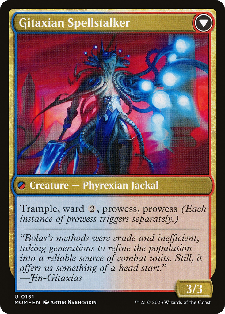 Magic: The Gathering - Khenra Spellspear // Gitaxian Spellstalker Foil - March of the Machine