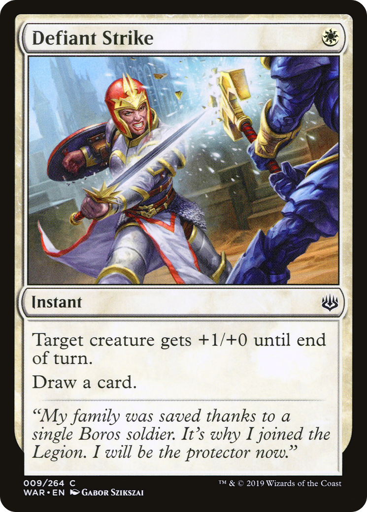 Magic: The Gathering - Defiant Strike Foil - War of the Spark