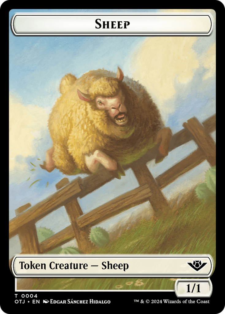 Magic: The Gathering - Sheep Token - Outlaws of Thunder Junction Tokens