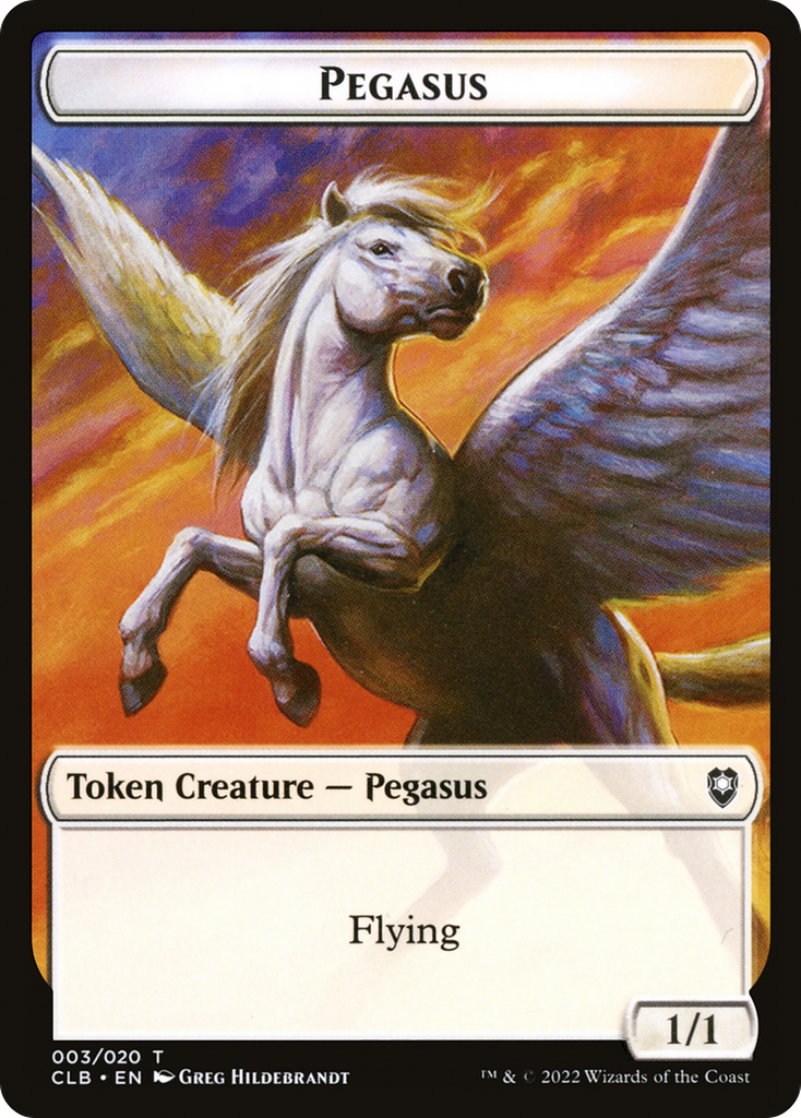 Magic: The Gathering - Pegasus Token - Battle for Baldur's Gate Tokens