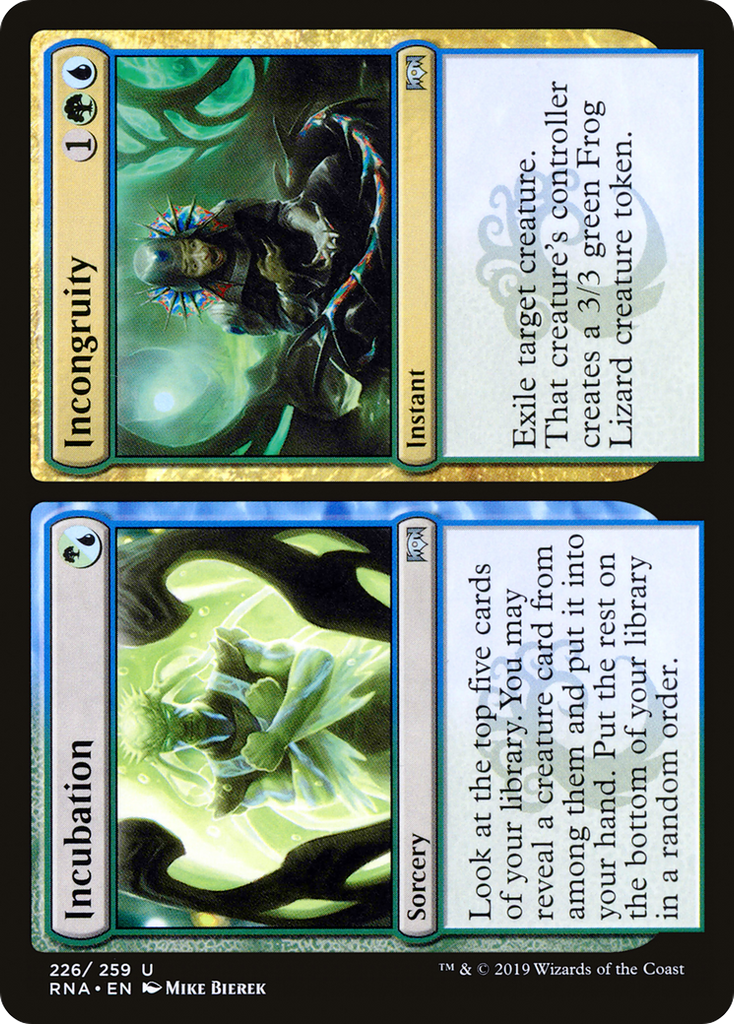 Magic: The Gathering - Incubation // Incongruity Foil - Ravnica Allegiance