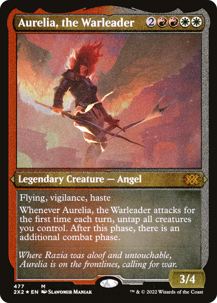 Magic: The Gathering - Aurelia, the Warleader Foil - Double Masters 2022