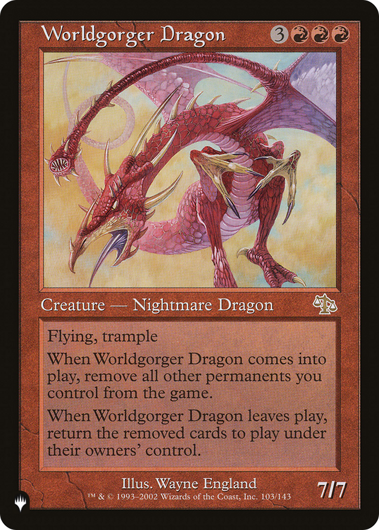 Magic: The Gathering - Worldgorger Dragon - The List