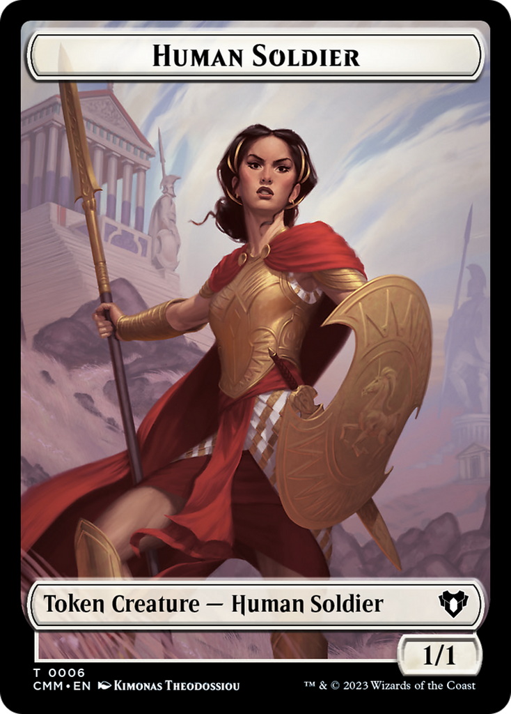 Magic: The Gathering - Human Soldier Token - Commander Masters Tokens