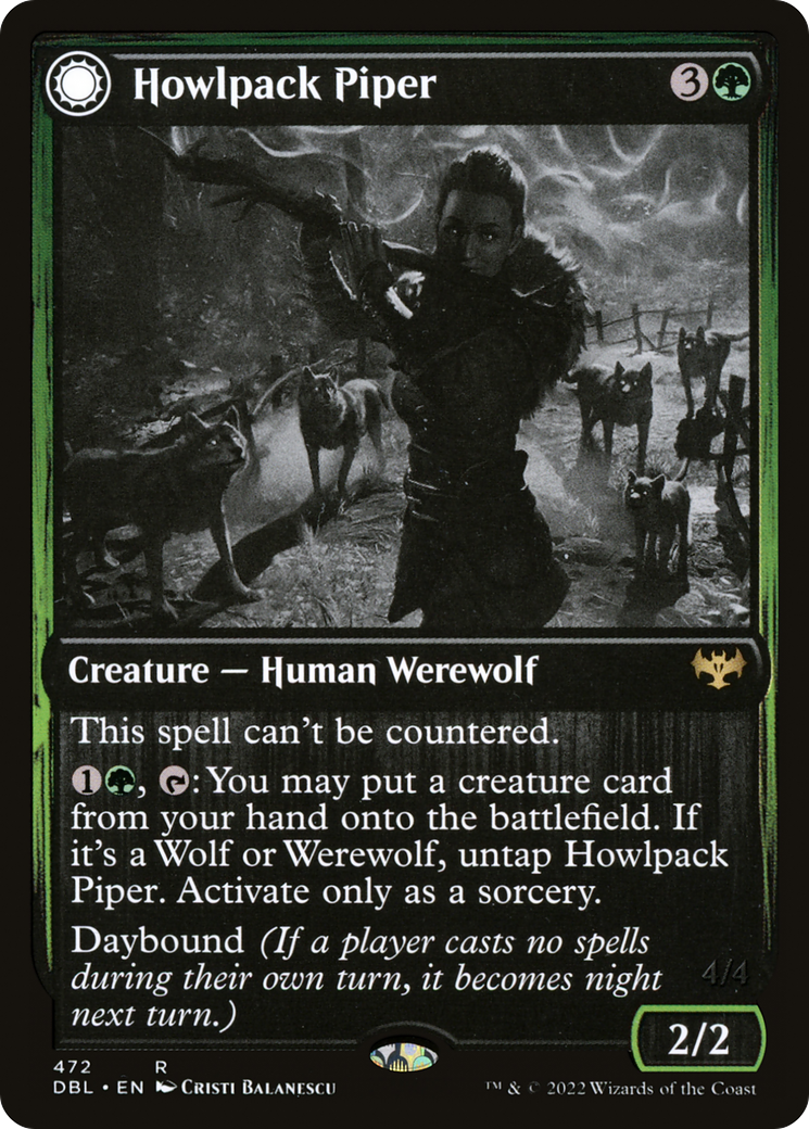 Magic: The Gathering - Howlpack Piper // Wildsong Howler - Innistrad: Double Feature