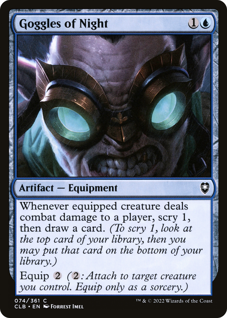 Magic: The Gathering - Goggles of Night - Commander Legends: Battle for Baldur's Gate