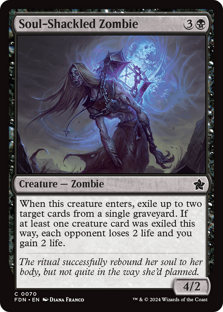 Magic: The Gathering - Soul-Shackled Zombie Foil - Foundations