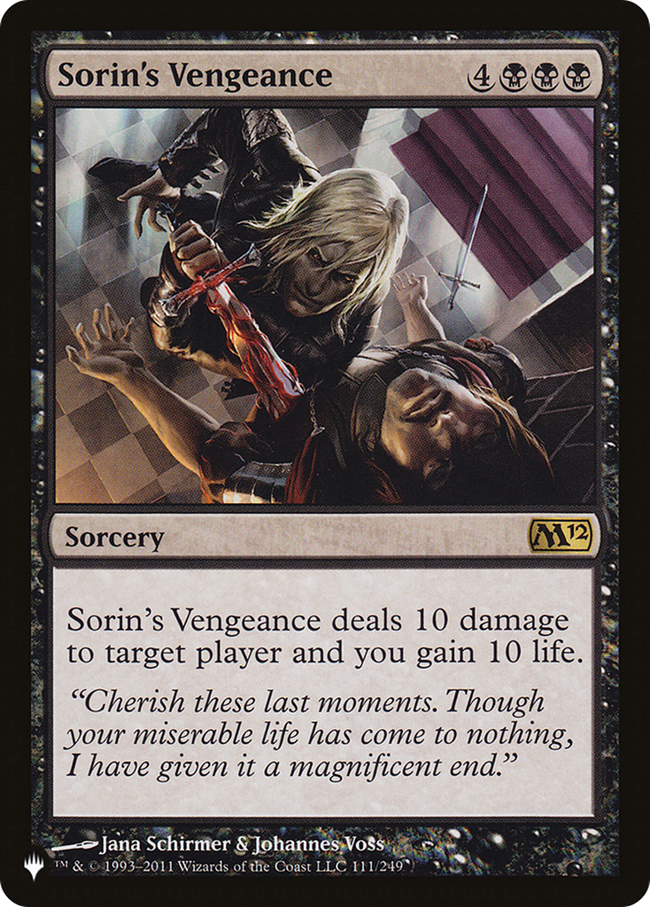 Magic: The Gathering - Sorin's Vengeance - The List