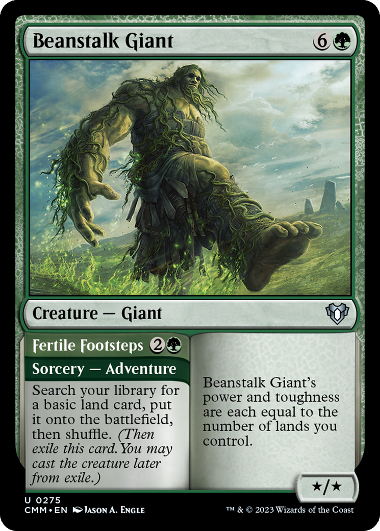 Magic: The Gathering - Beanstalk Giant // Fertile Footsteps Foil - Commander Masters