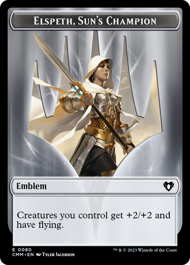 Magic: The Gathering - Elspeth, Sun's Champion Emblem - Commander Masters Tokens