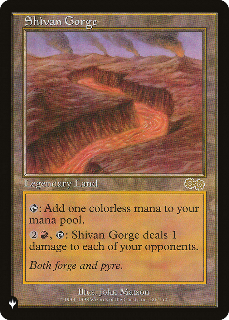 Magic: The Gathering - Shivan Gorge - The List