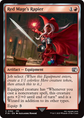Magic: The Gathering - Red Mage's Rapier Foil - Final Fantasy