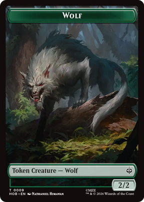 Magic: The Gathering - Wolf Token - The Hobbit Tokens
