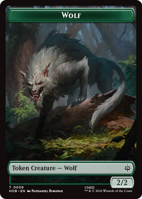 Magic: The Gathering - Wolf Token - The Hobbit Tokens