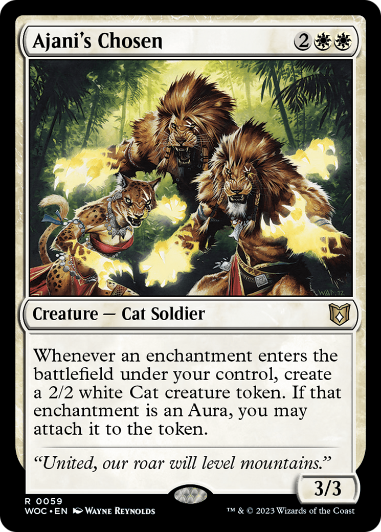 Magic: The Gathering - Ajani's Chosen - Wilds of Eldraine Commander