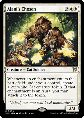 Magic: The Gathering - Ajani's Chosen - Wilds of Eldraine Commander