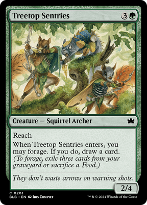 Magic: The Gathering - Treetop Sentries Foil - Bloomburrow