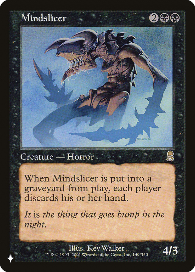 Magic: The Gathering - Mindslicer - The List