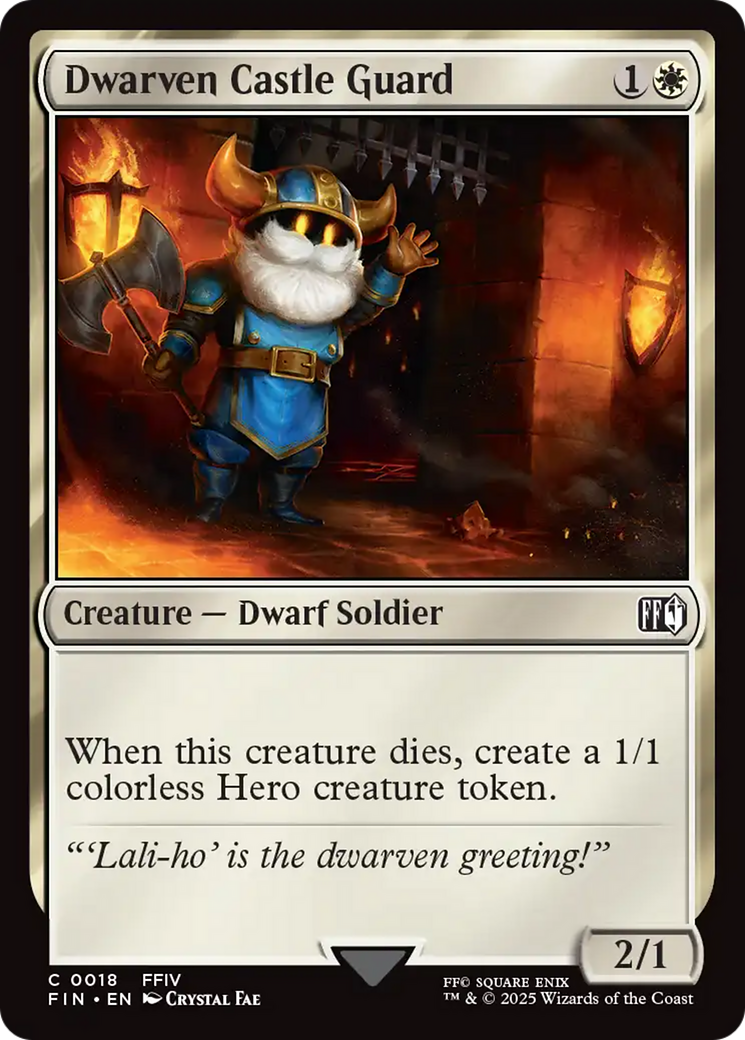 Magic: The Gathering - Dwarven Castle Guard Foil - Final Fantasy