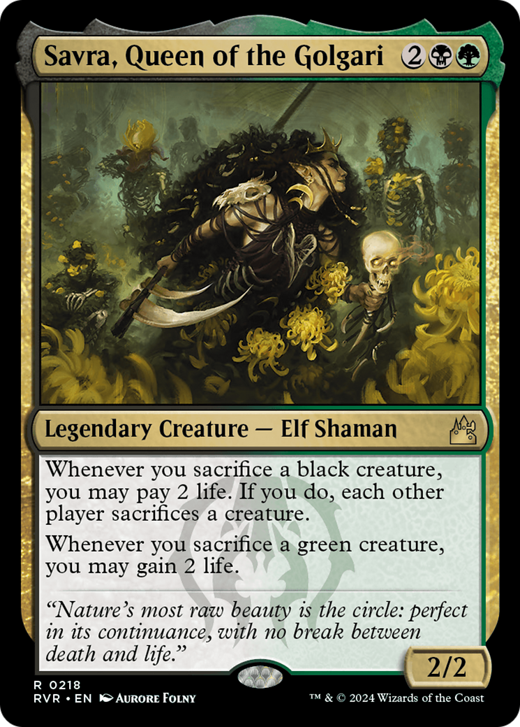 Magic: The Gathering - Savra, Queen of the Golgari Foil - Ravnica Remastered