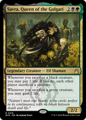 Magic: The Gathering - Savra, Queen of the Golgari Foil - Ravnica Remastered
